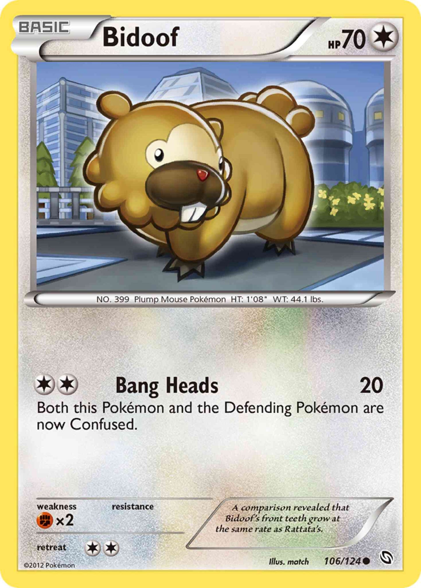 Bidoof - 106/124 - Common [bw6-106] [Non-Holo]