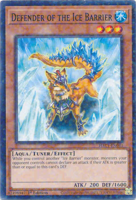 Defender of the Ice Barrier - HAC1-EN043 - Duel Terminal Normal Parallel Rare - 1st Edition
