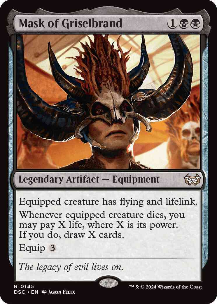 Mask of Griselbrand [145] [Duskmourn: House of Horror: Commander] [Non-Foil]