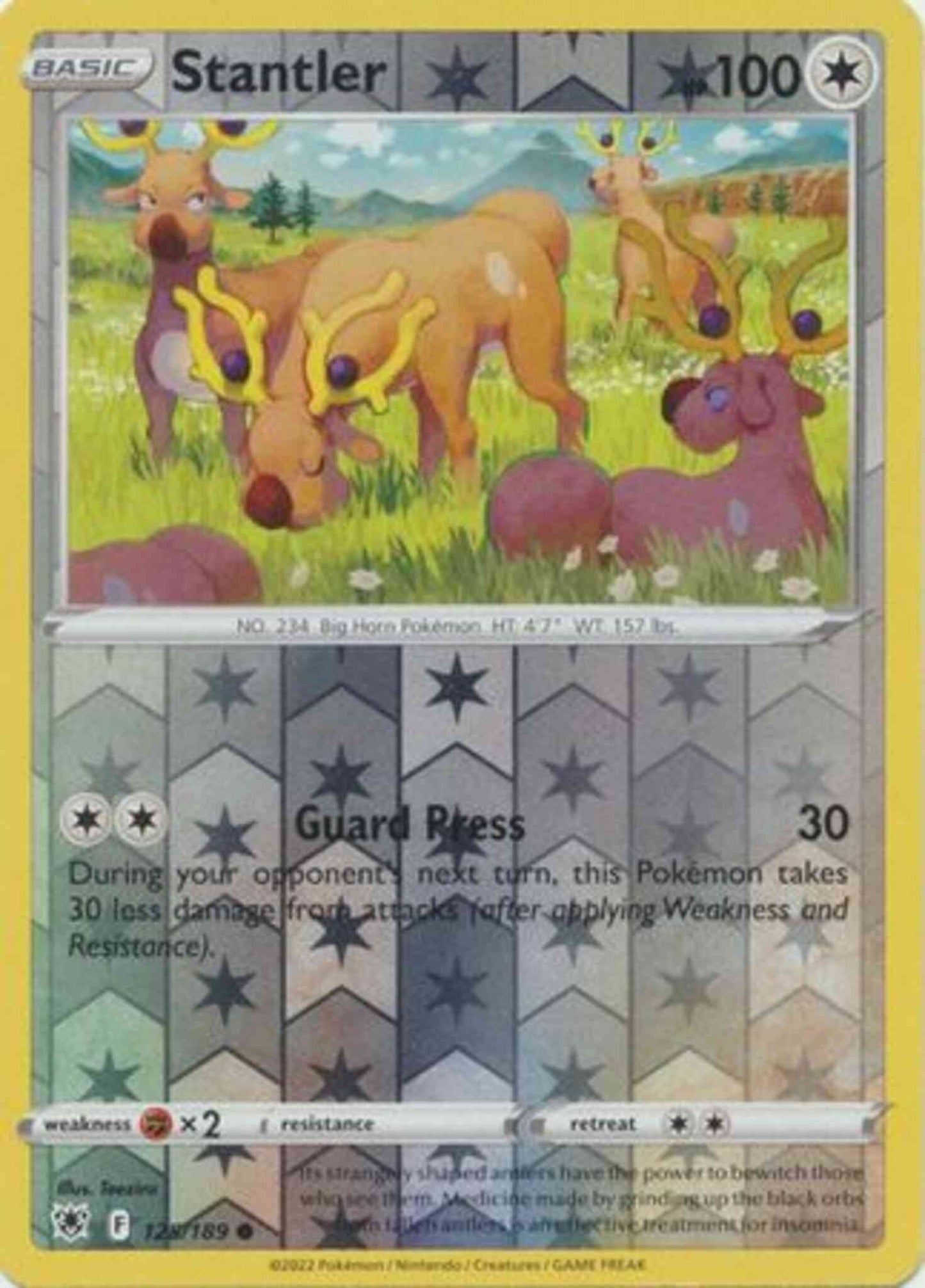 Stantler - 125/189 - Common [swsh10-125] [Reverse Holo]