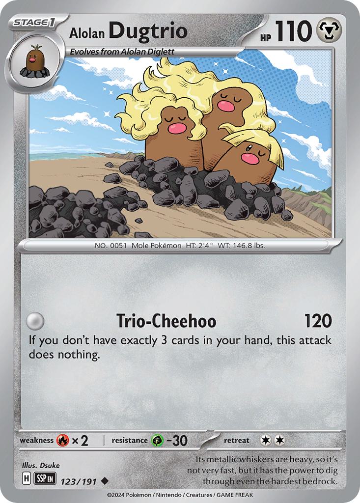 Alolan Dugtrio - 123/191 - Uncommon [sv08-123] [Non-Holo]
