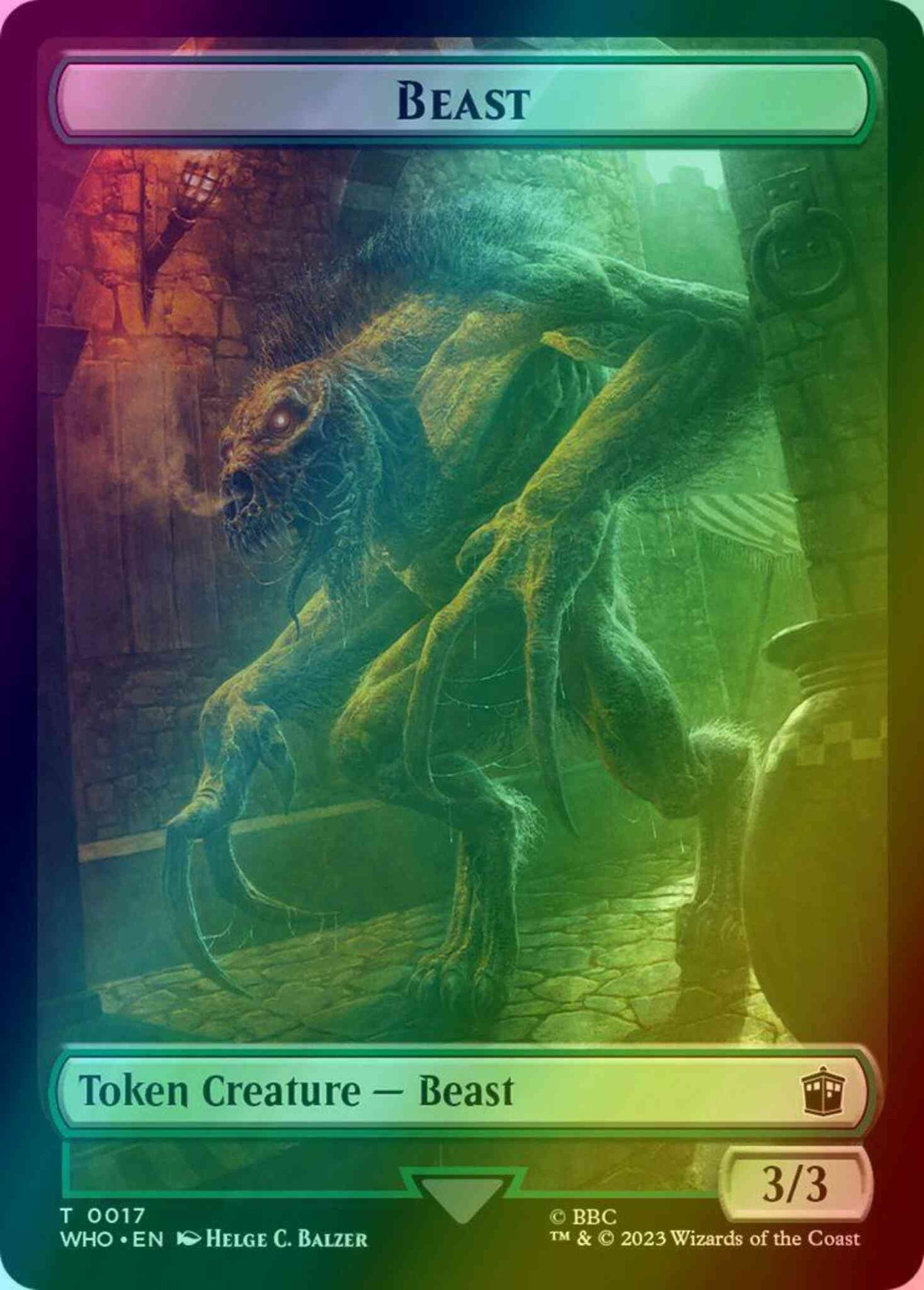 Beast Token (17) // Dalek Token (12) [Universes Beyond: Doctor Who: Tokens] [Foil]