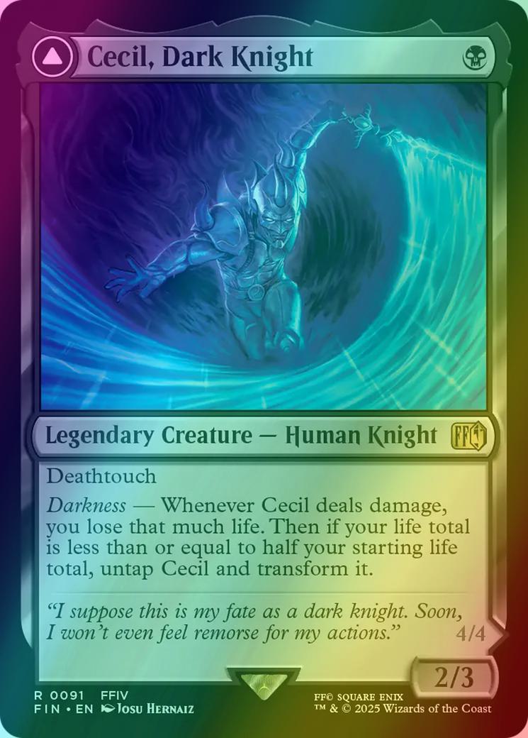Cecil, Dark Knight // Cecil, Redeemed Paladin [91] [FINAL FANTASY] [Foil]