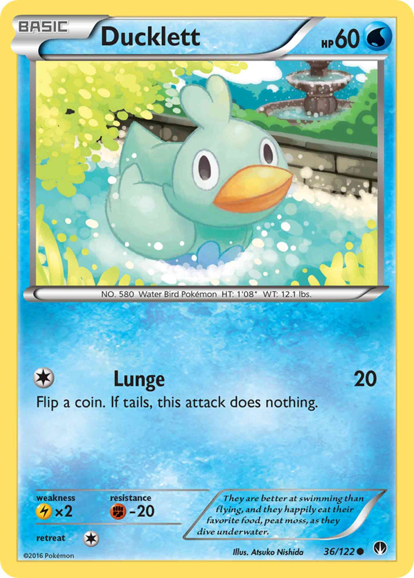 Ducklett - 36/122 - Common [xy9-36] [Reverse Holo]