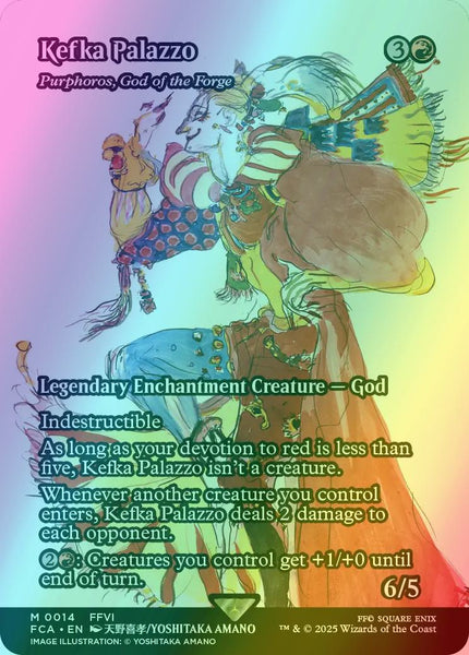 purphoros mtg final fantasy Kefka Palazzo Type:Cloud Ex-Soldier - Limit Break Historic You may put a FINAL FANTASY - Collector