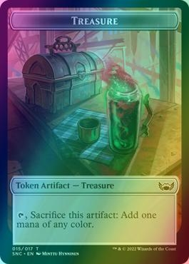 Angel Token (02) // Treasure Token (15) [Streets of New Capenna: Tokens] [Foil]