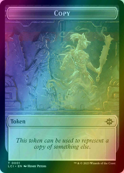 Copy Token (01) // Fungus Token (07) [The Lost Caverns of Ixalan: Tokens] [Foil]