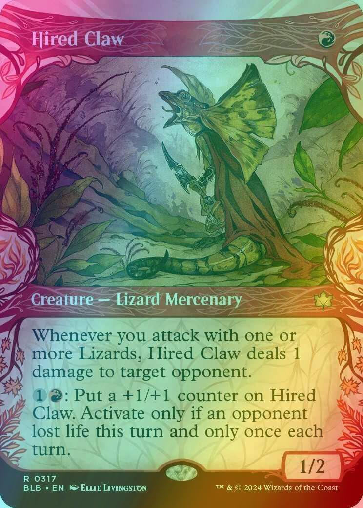 Hired Claw [317] [Woodland Showcase] [Bloomburrow] [Foil]