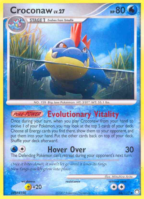 Croconaw - 44/123 - Uncommon [dp2-44] [Reverse Holo]