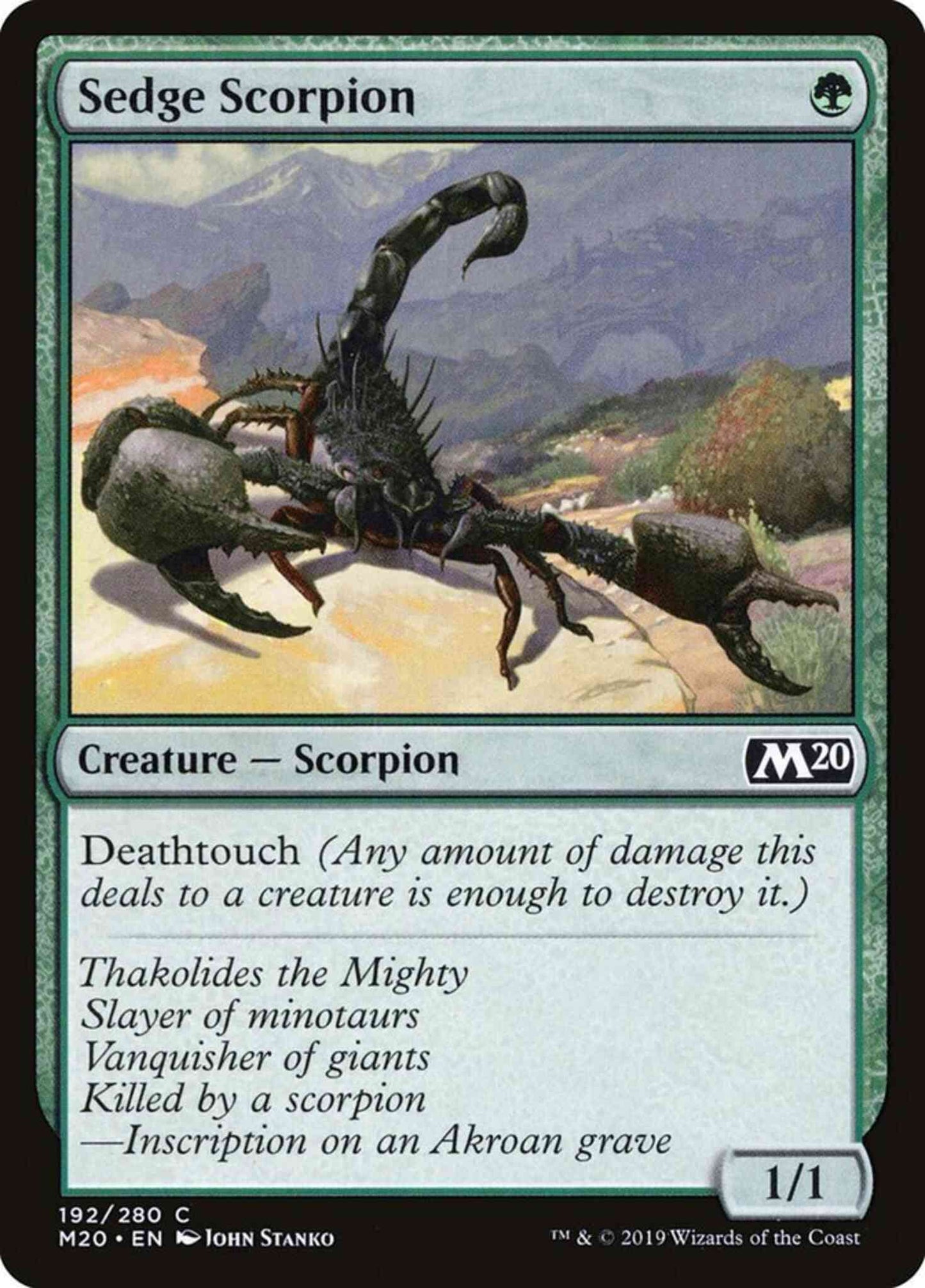 Sedge Scorpion [192] [Core Set 2020] [Non-Foil]