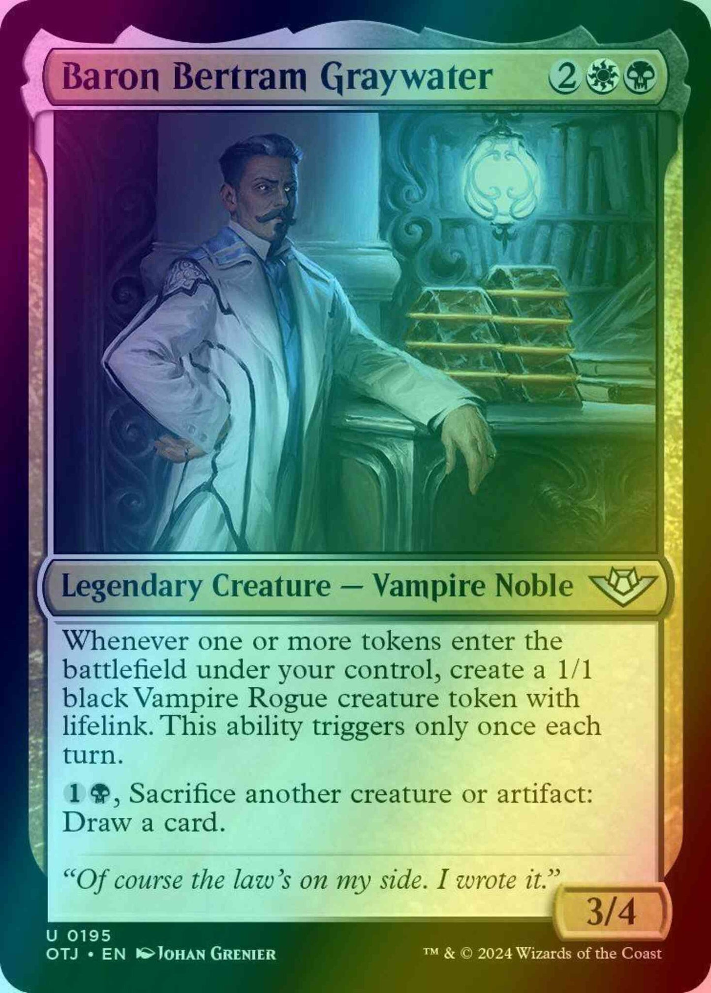 Baron Bertram Graywater [195] [Outlaws of Thunder Junction] [Foil]