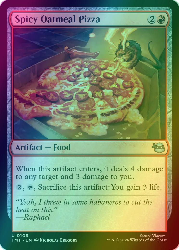 Spicy Oatmeal Pizza [109] [Teenage Mutant Ninja Turtles] [Foil]