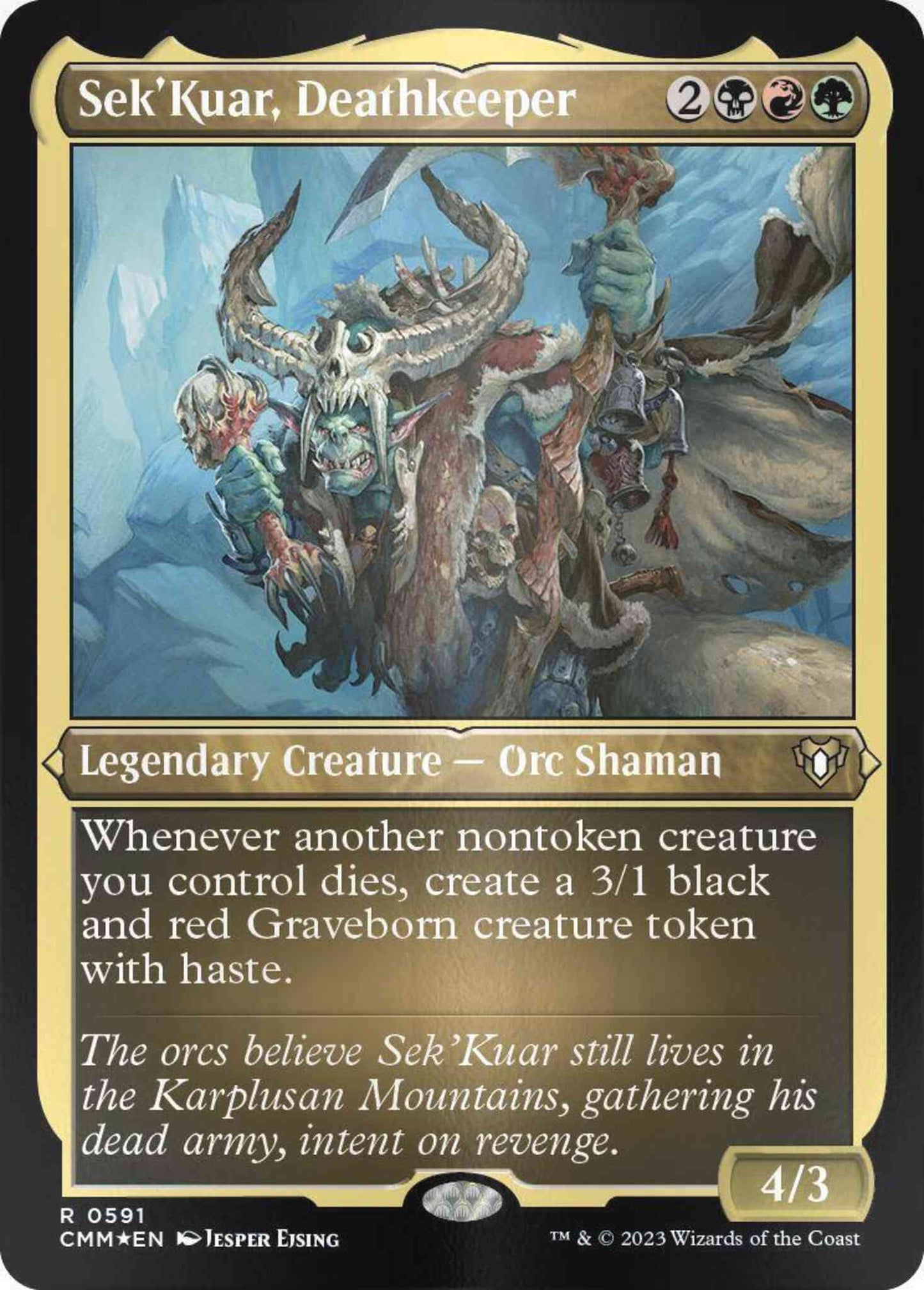 Sek'Kuar, Deathkeeper [591] [Commander Masters] [Etched Foil]