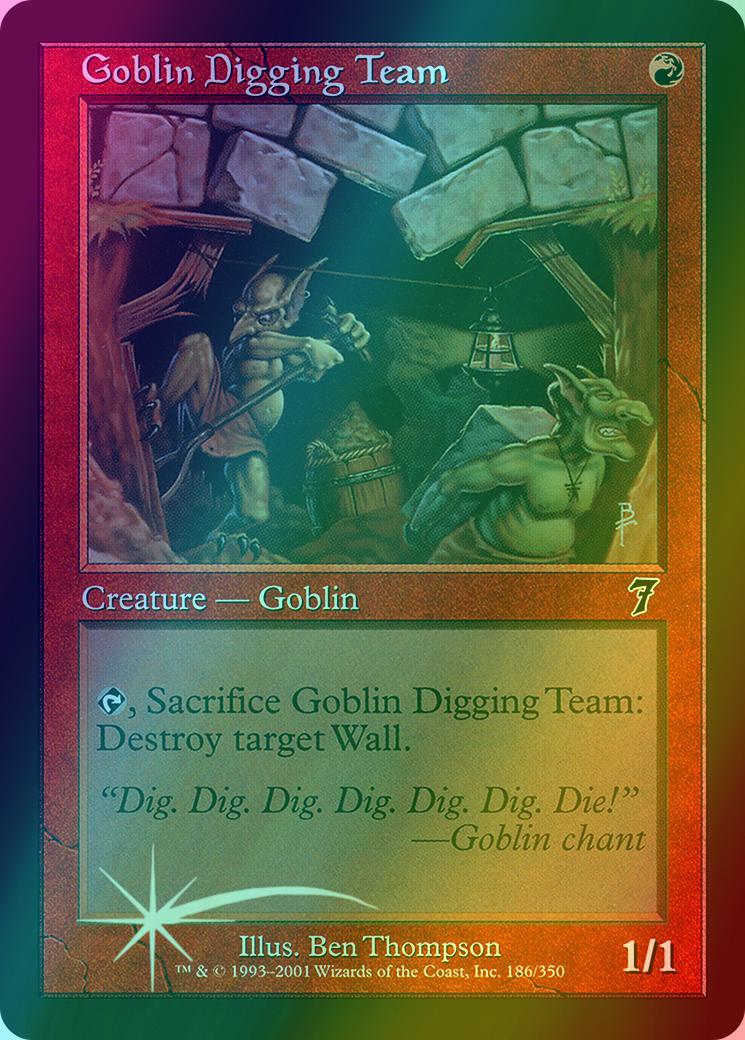 Goblin Digging Team [186x] [Seventh Edition] [Foil]