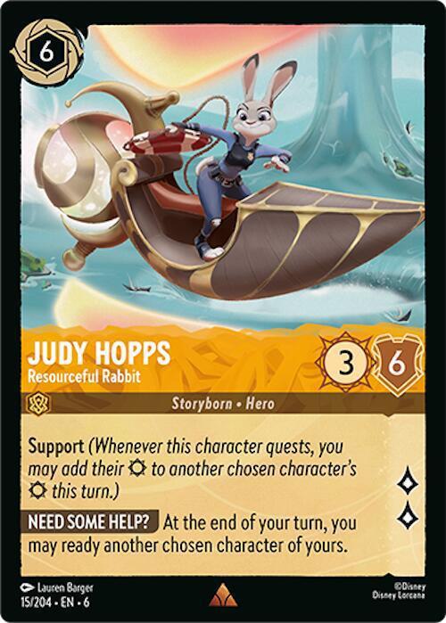 Judy Hopps - Resourceful Rabbit - 15/204 [Azurite Sea] [Non-Foil]