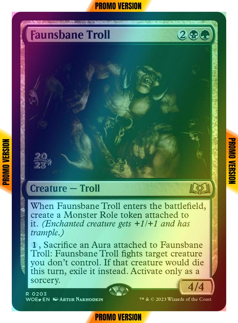 Faunsbane Troll [203s] [Prerelease] [Wilds of Eldraine: Promos] [Foil]