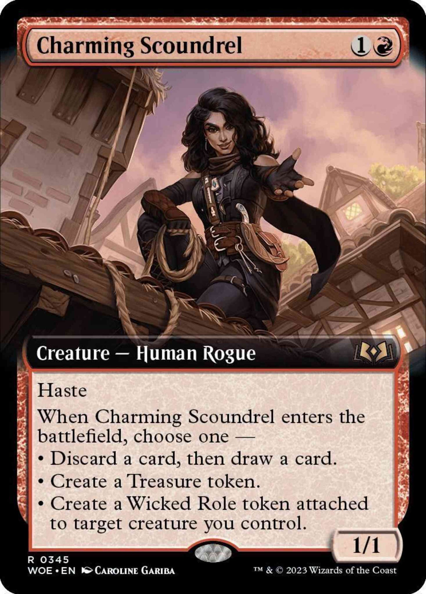 Charming Scoundrel [345] [Extended Art] [Wilds of Eldraine] [Non-Foil]