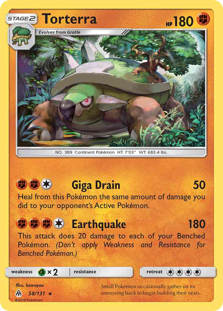 Torterra - 58/131 - Rare [sm6-58] [Reverse Holo]