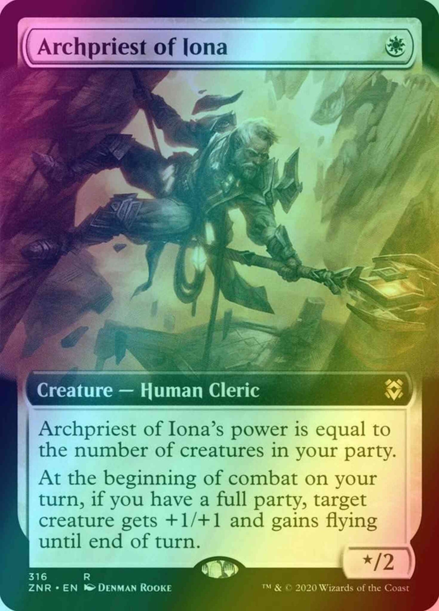 Archpriest of Iona [316] [Extended Art] [Zendikar Rising] [Foil]
