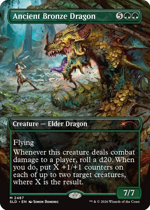 Ancient Bronze Dragon [2487] [Borderless] [D&D: Shadowheart's Devotion] [Secret Lair Drop] [Non-Foil]