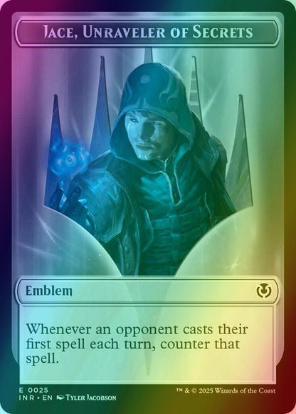 Human Wizard Token (05) // Jace, Unraveler of Secrets Emblem (25) [Innistrad Remastered: Tokens] [Foil]