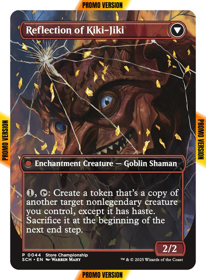 Fable of the Mirror-Breaker // Reflection of Kiki-Jiki - Store Stamp [44] [Borderless] [Store Championships] [Non-Foil]