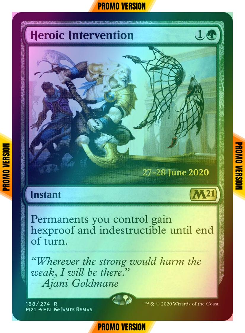 Heroic Intervention [Prerelease] [188s] [Core Set 2021 Promos] [Foil]