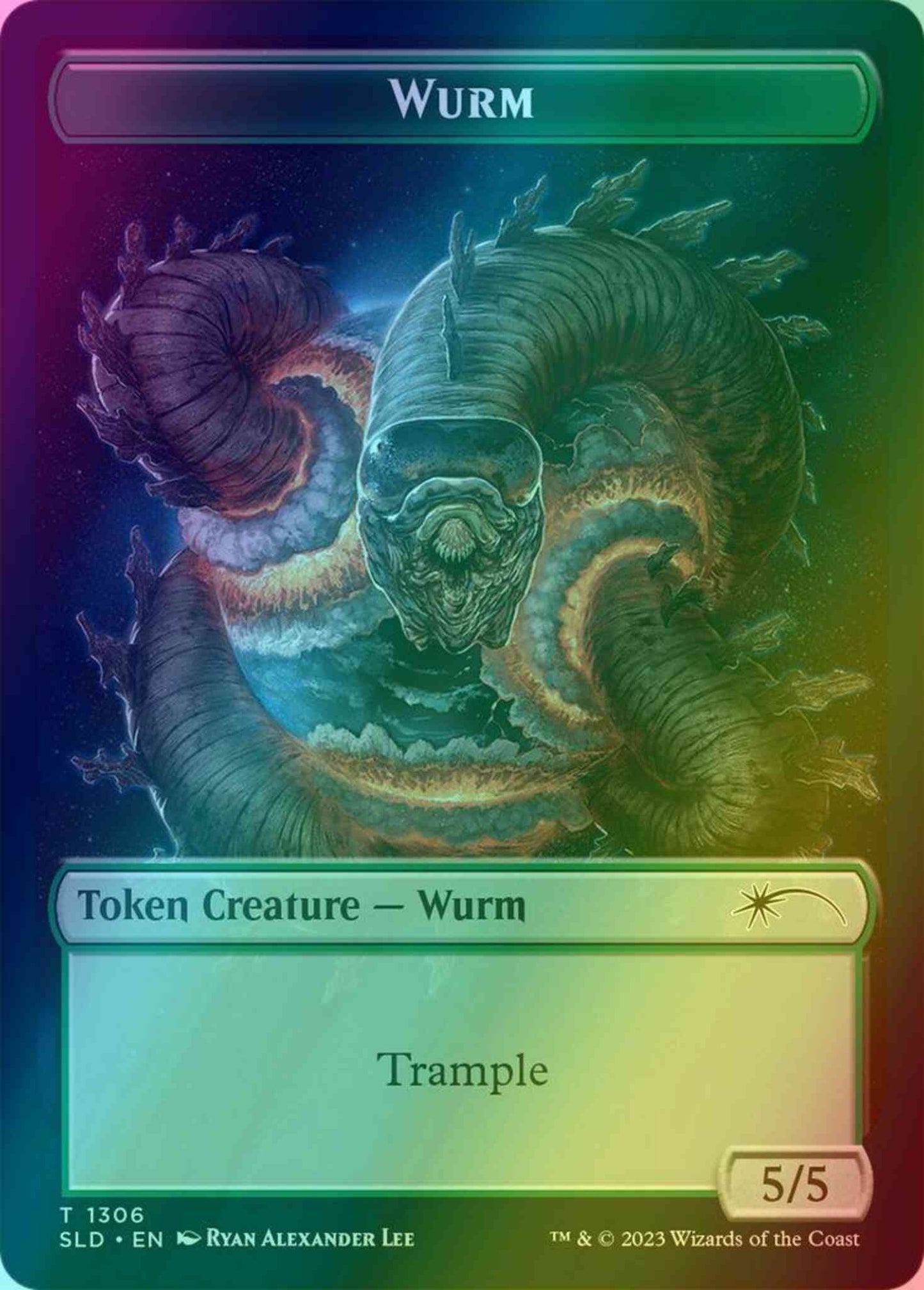 Wurm Token [1306] [Ryan Alexander Lee] [Secret Lair Drop] [Foil]