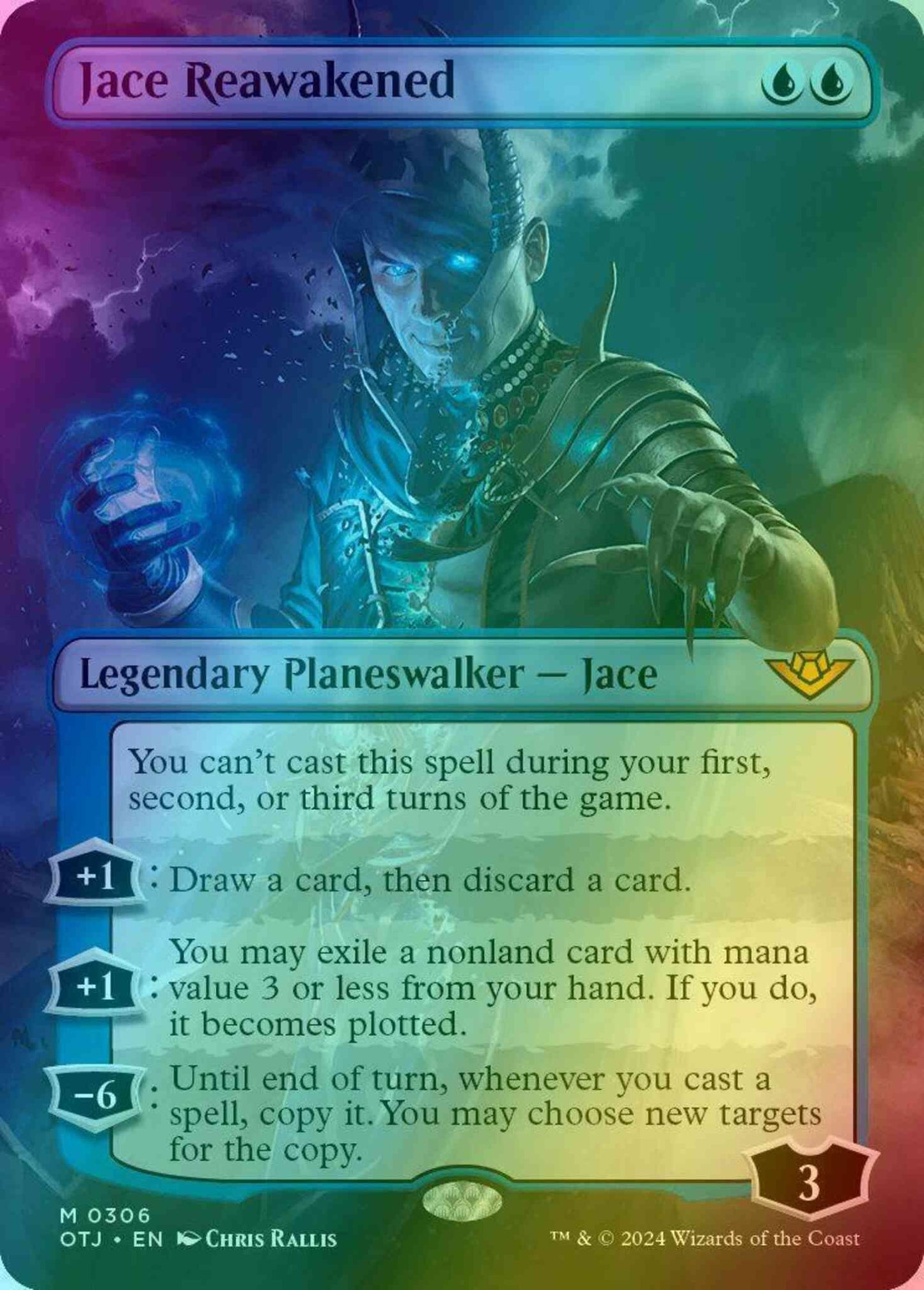 Jace Reawakened [306] [Borderless] [Outlaws of Thunder Junction] [Foil]