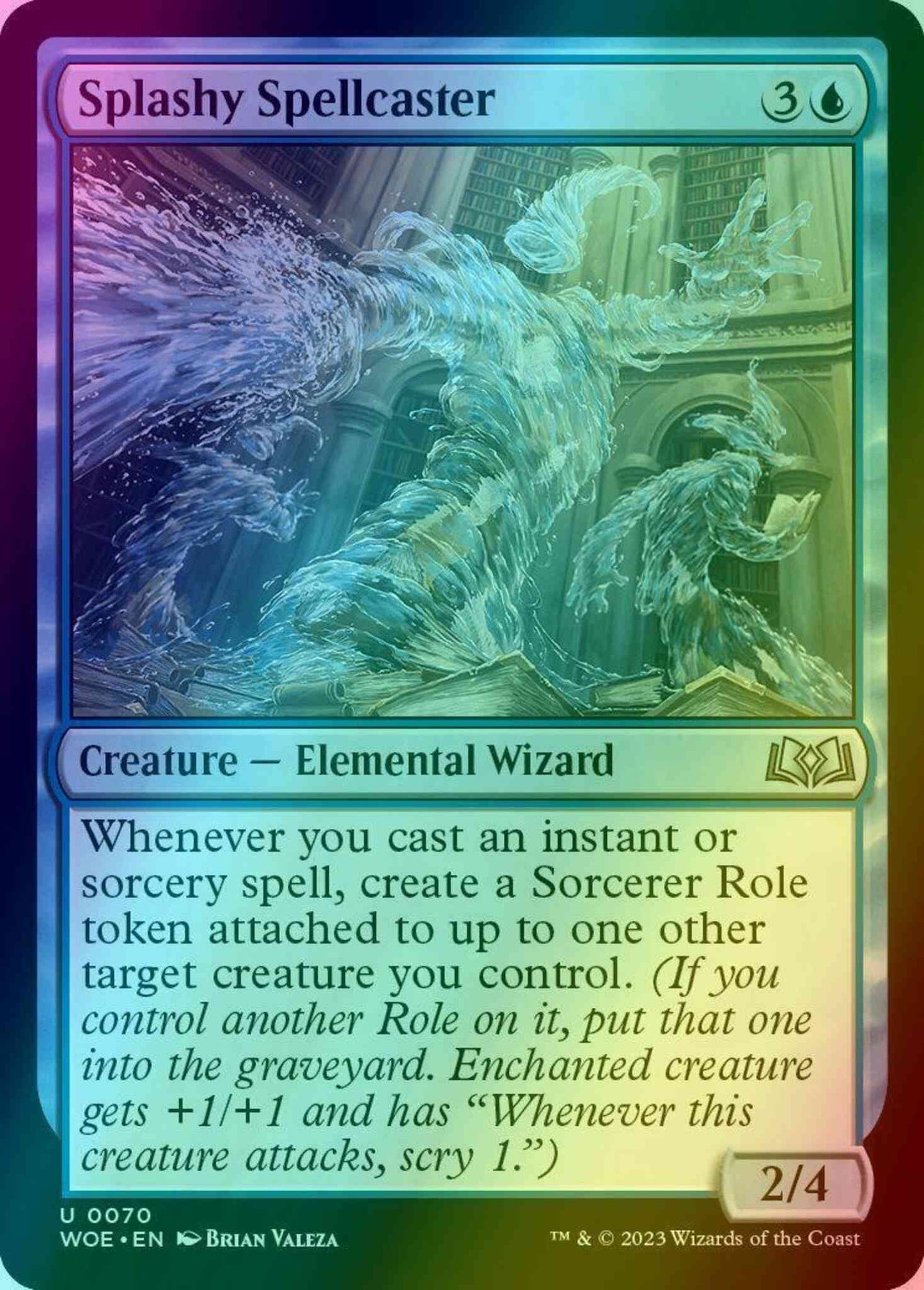 Splashy Spellcaster [70] [Wilds of Eldraine] [Foil]