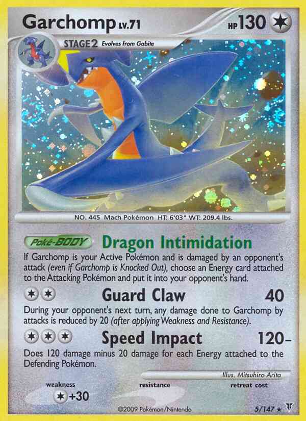 Garchomp - 5/147 - Rare Holo [pl3-5] [Reverse Holo]