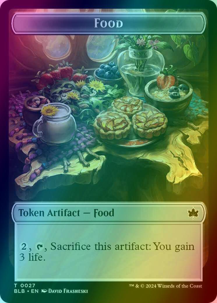Bushy Bodyguard Token (20) // Food Token (27) [Bloomburrow: Tokens] [Foil]