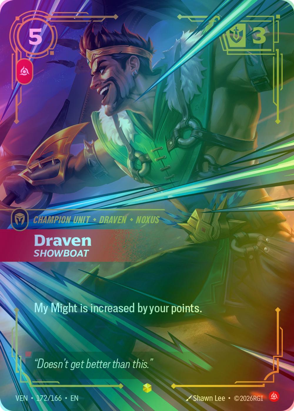 Draven, Showboat - 172/166 [Vendetta] [Foil]
