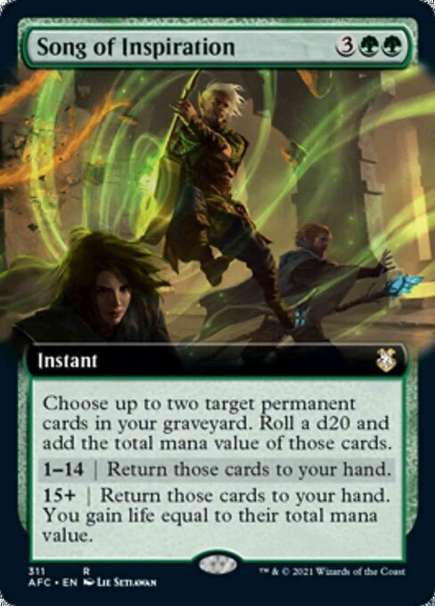 Song of Inspiration [311] [Extended Art] [Adventures in the Forgotten Realms Commander] [Non-Foil]