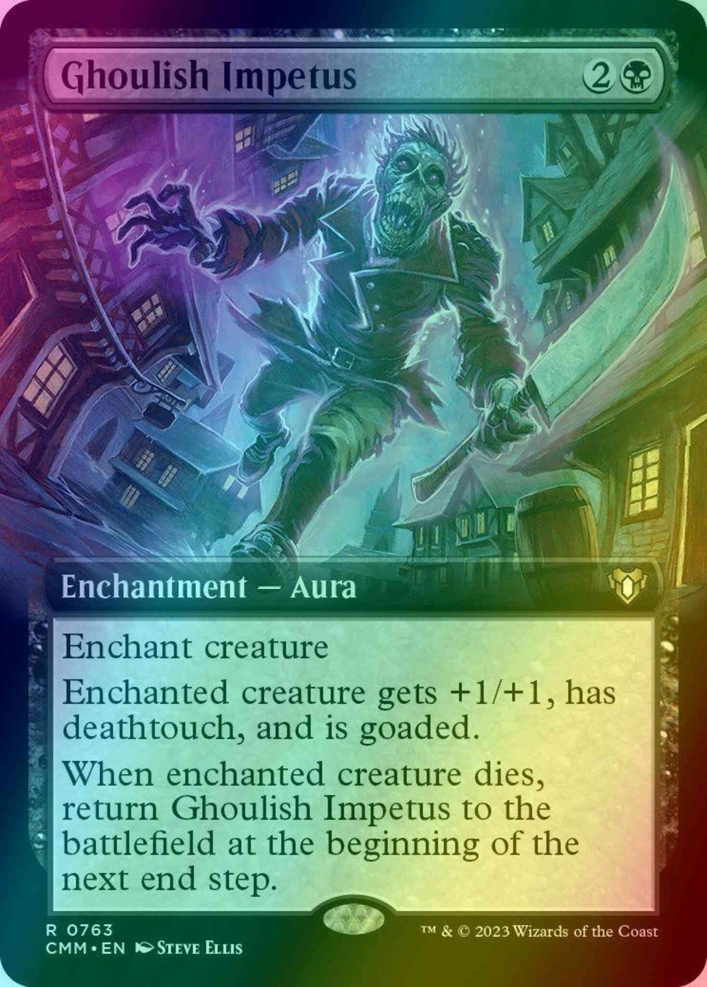 Ghoulish Impetus [763] [Extended Art] [Commander Masters] [Foil]