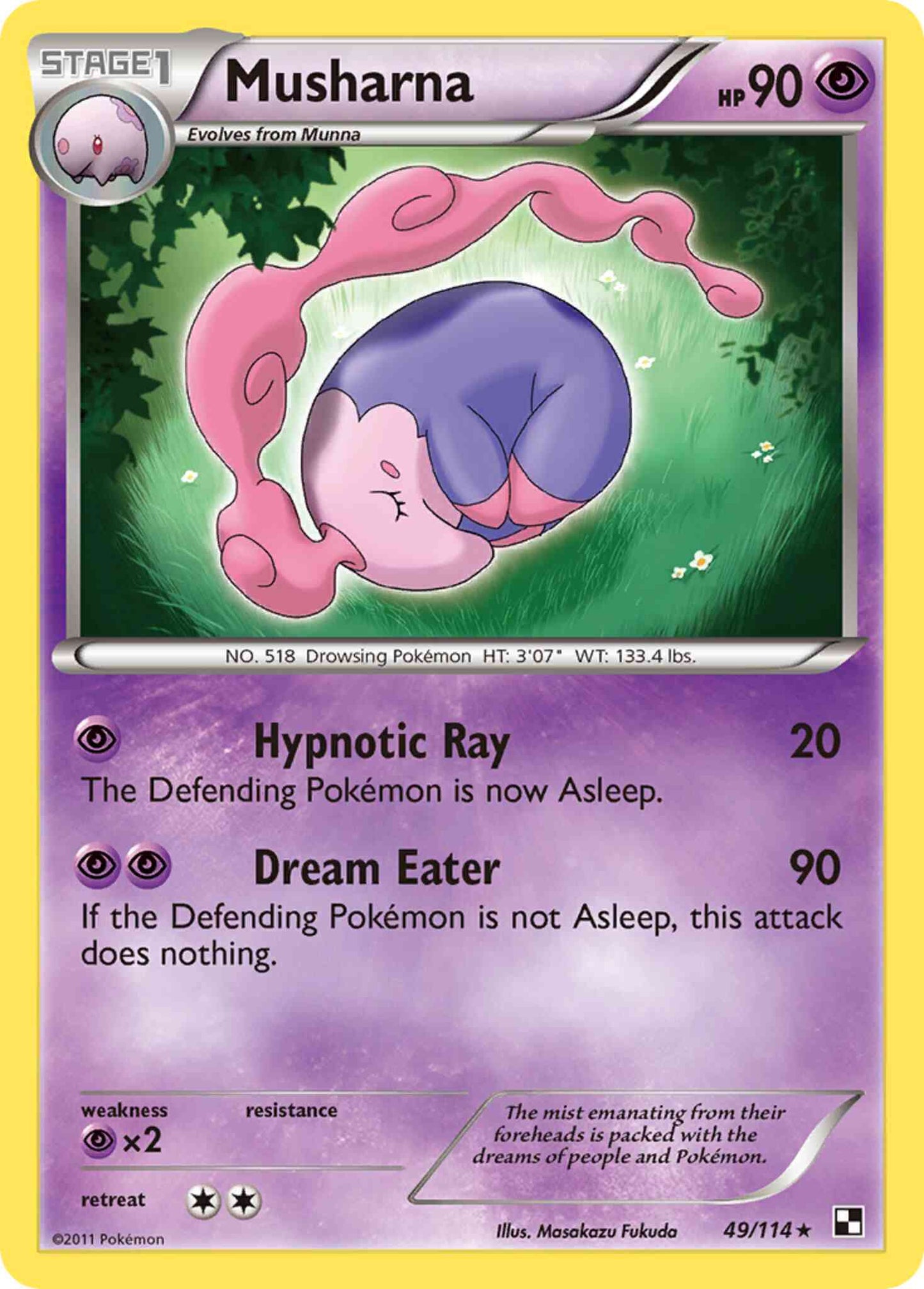 Musharna - 49/114 - Rare [bw1-49] [Non-Holo]