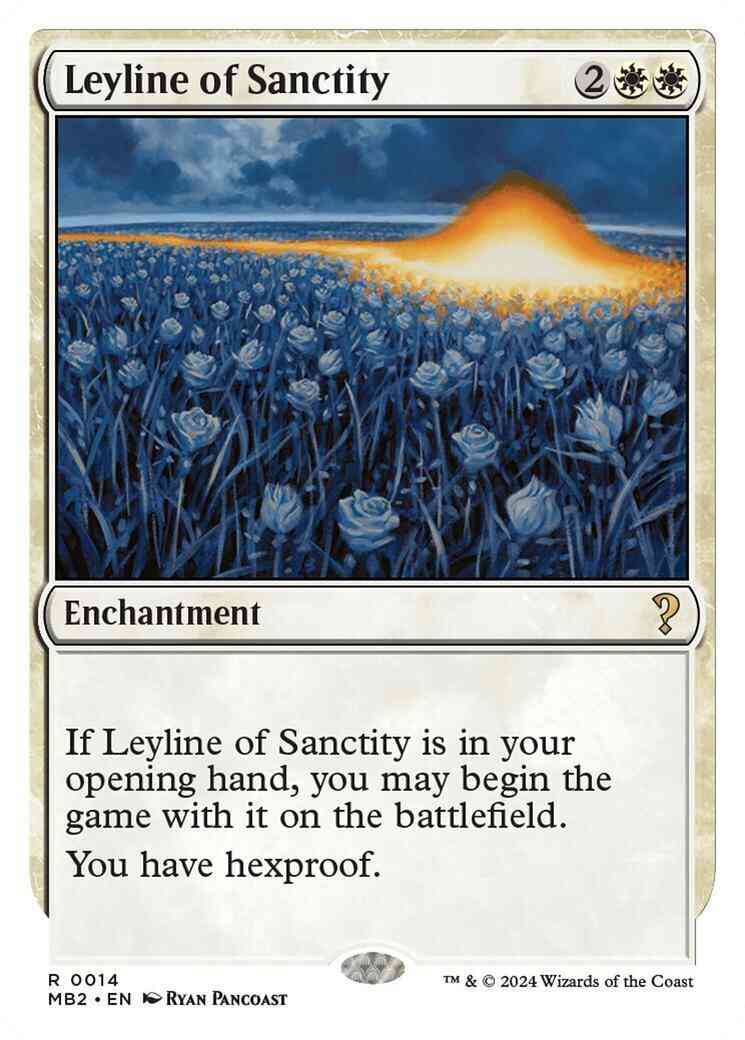 Leyline of Sanctity [14] [White Border] [Mystery Booster 2] [Non-Foil]