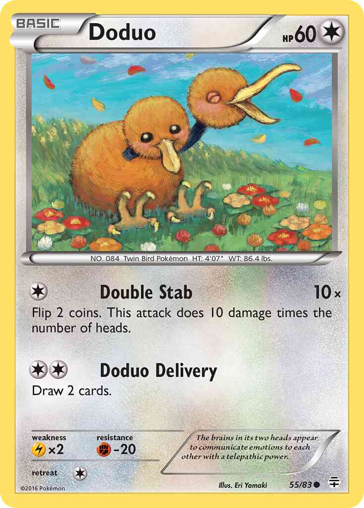 Doduo - 55/83 - Common [g1-55] [Reverse Holo]