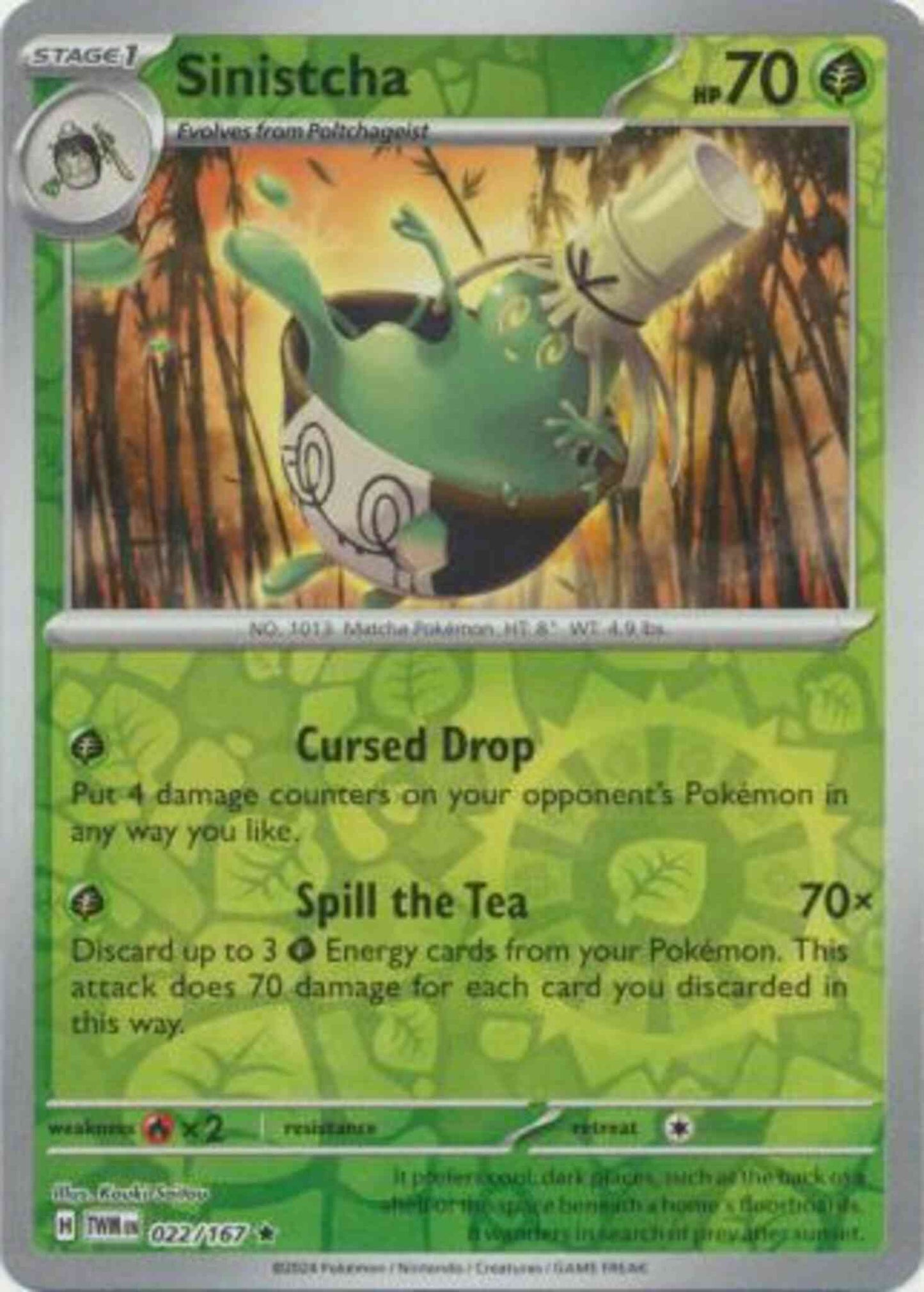 Sinistcha - 022/167 - Rare [sv06-022] [Reverse Holo]