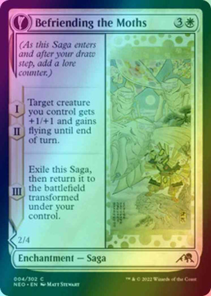 Befriending the Moths // Imperial Moth [4] [Kamigawa: Neon Dynasty] [Foil]