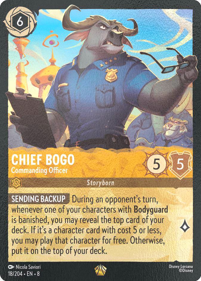 Chief Bogo- Commanding Officer - 18/204 [Reign of Jafar] [Cold Foil]