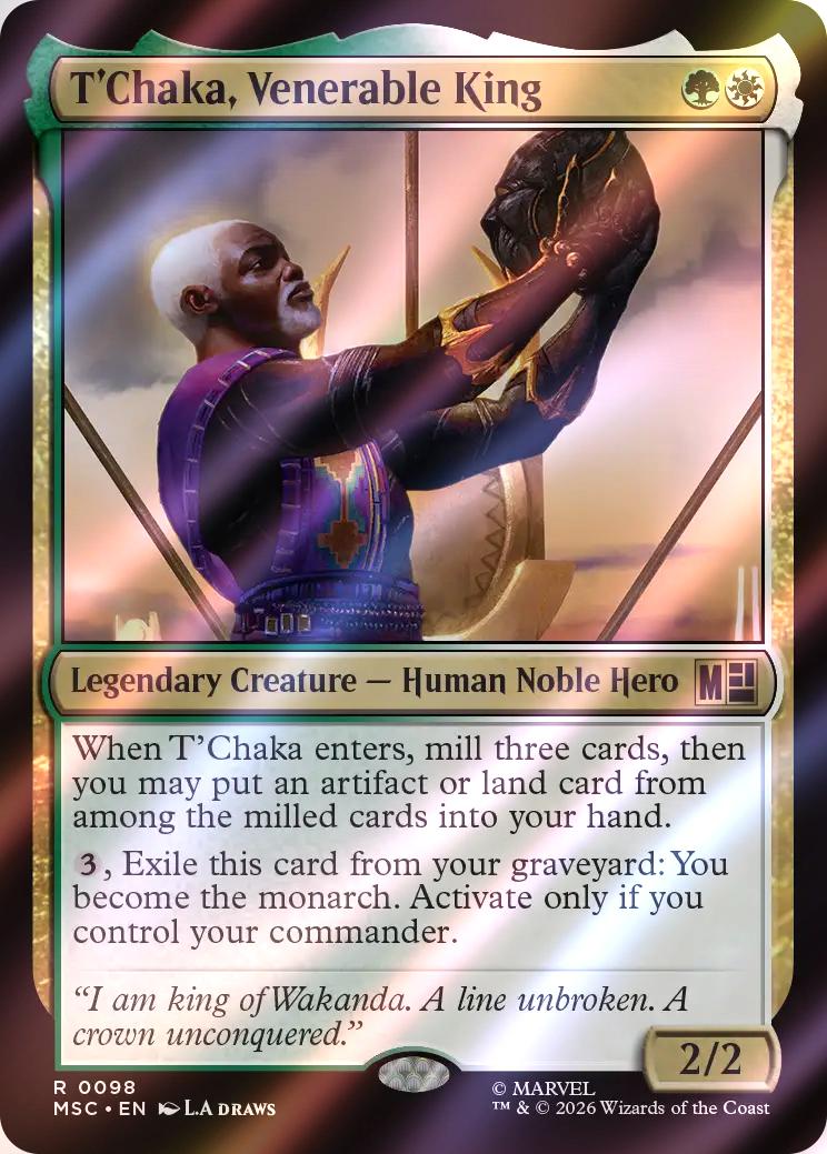 T'Chaka, Venerable King [98] [Marvel Super Heroes: Commander] [Surge Foil]