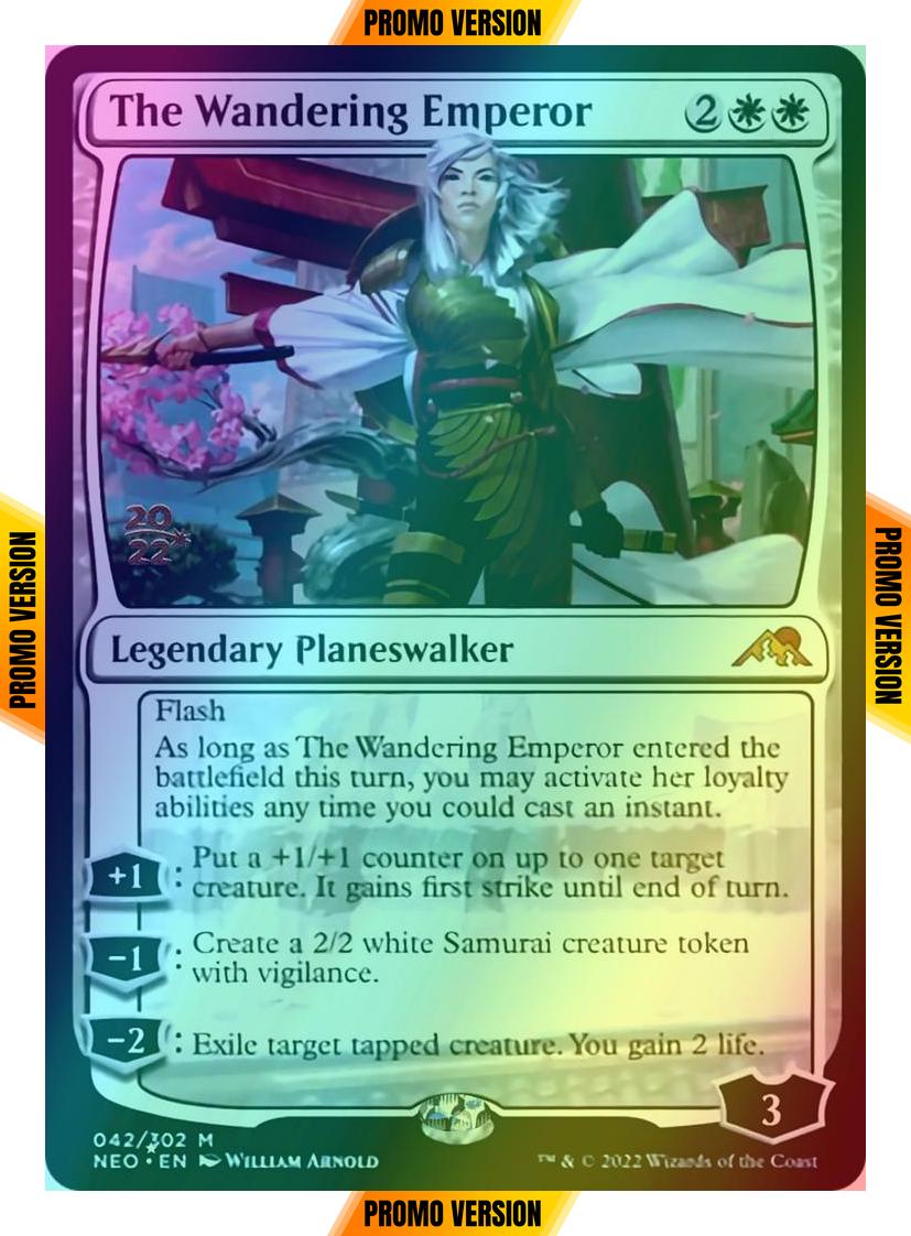 The Wandering Emperor [Prerelease] [42s] [Kamigawa: Neon Dynasty: Promos] [Foil]