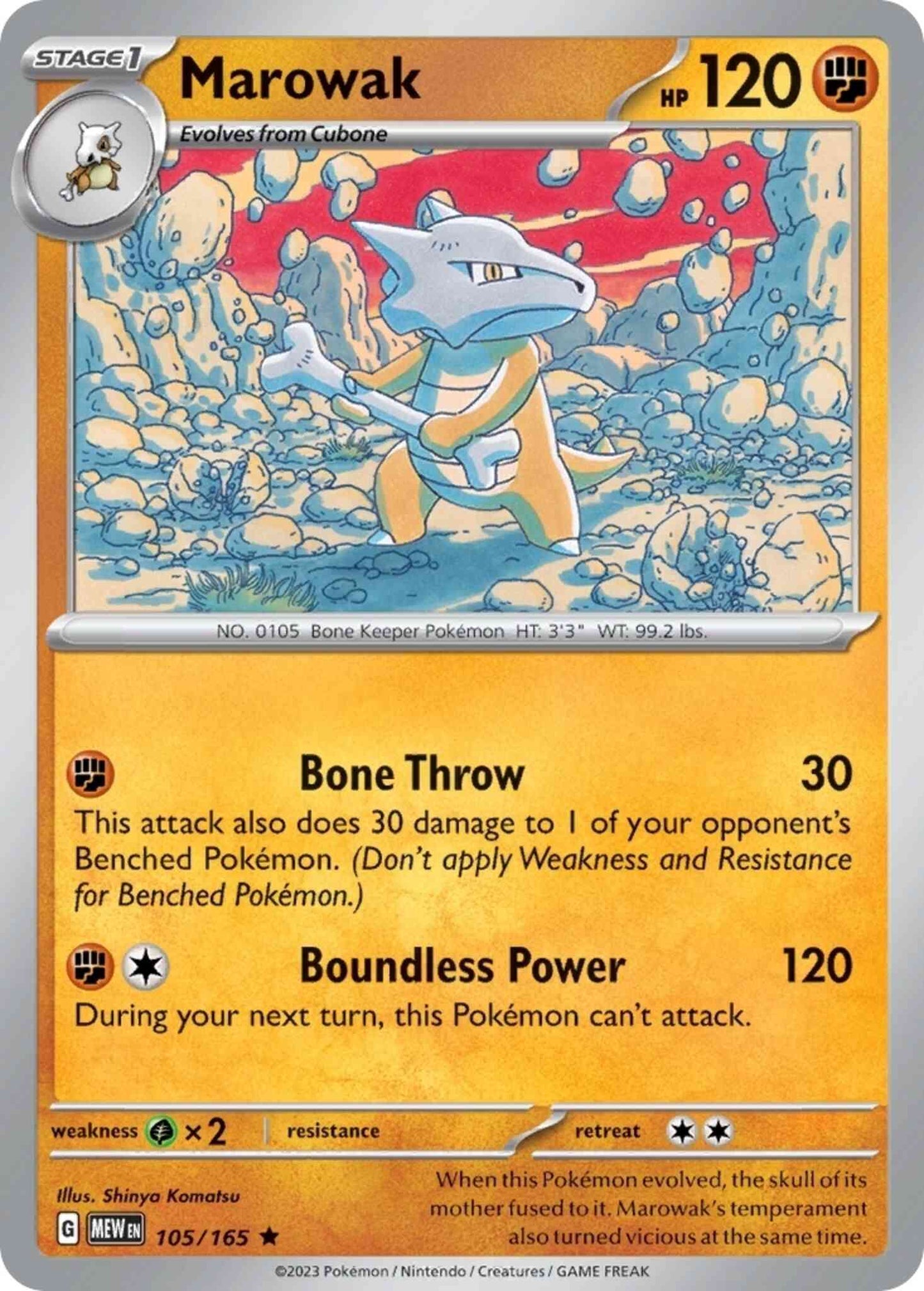 Marowak - 105/165 - Rare [sv035-105] [Holo]