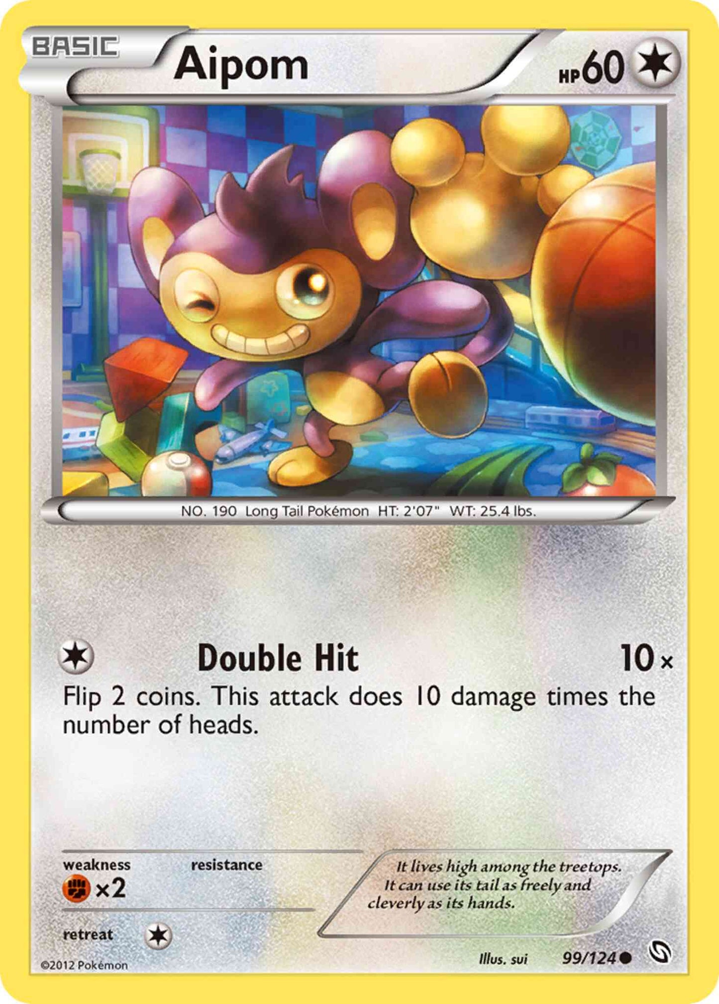 Aipom - 99/124 - Common [bw6-99] [Reverse Holo]
