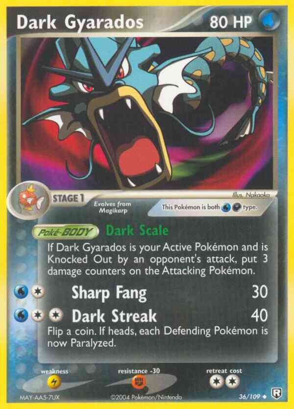 Dark Gyarados - 36/109 - Uncommon [ex7-36] [Reverse Holo]