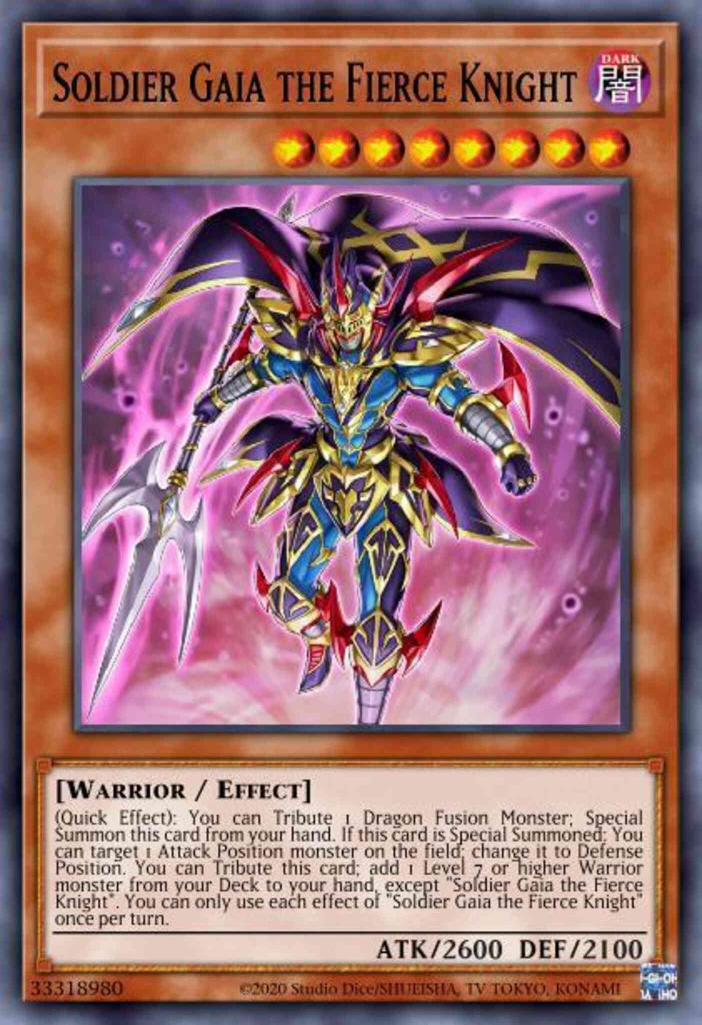 Soldier Gaia The Fierce Knight - ROTD-EN004 - Super Rare - 1st Edition