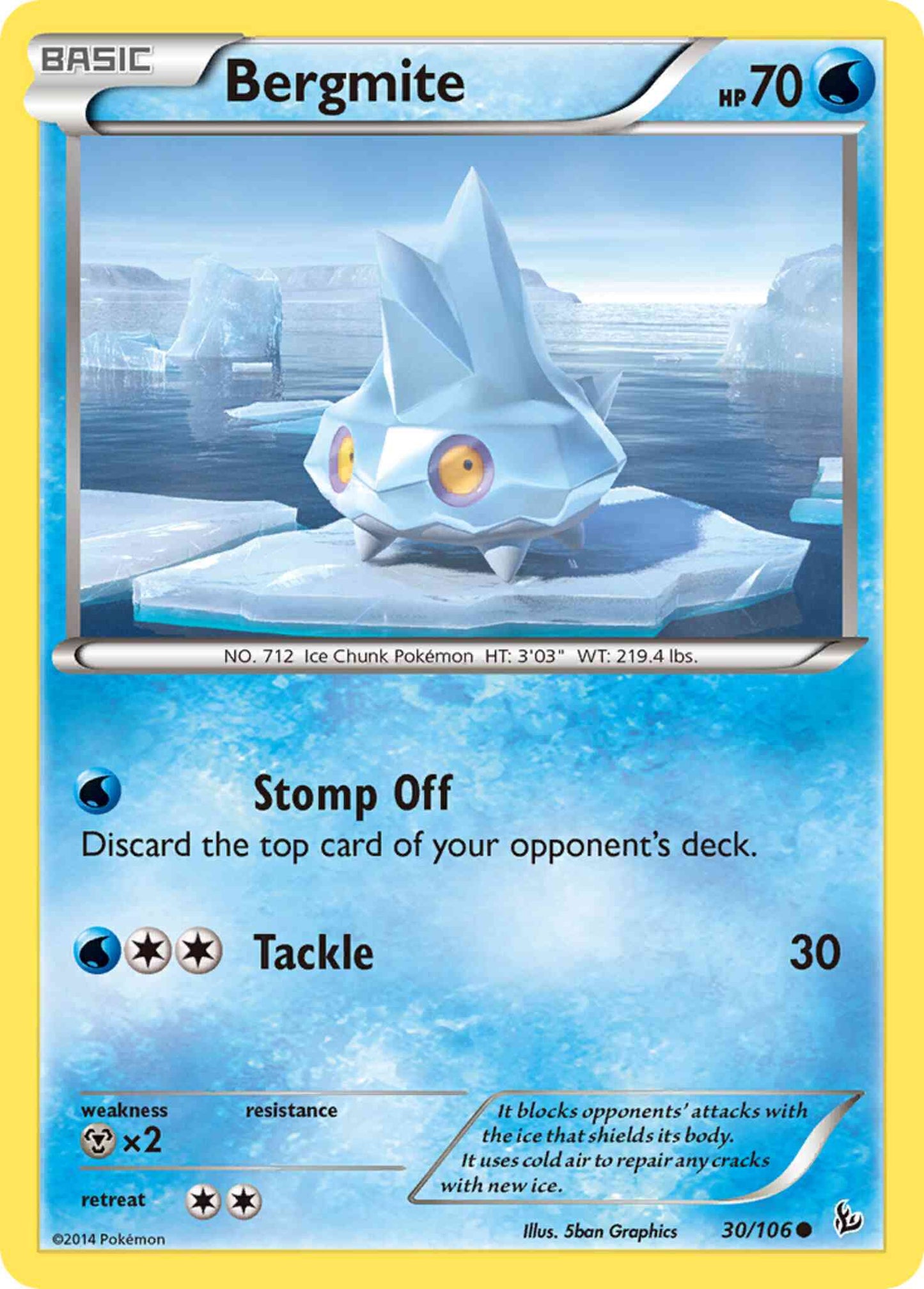 Bergmite - 30/106 - Common [xy2-30] [Non-Holo]