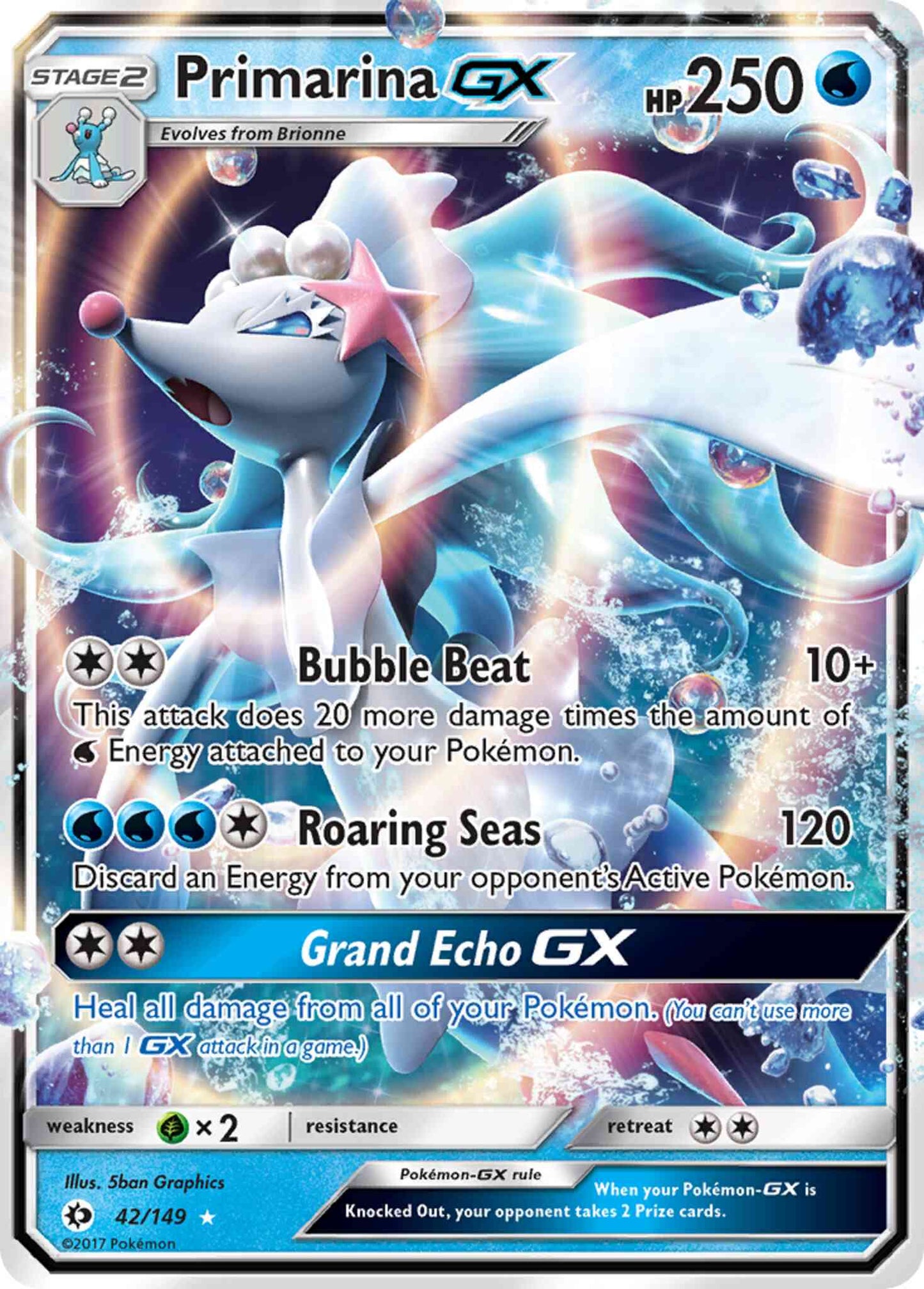 Primarina-GX - 42/149 - Rare Holo GX [sm1-42] [Ultra]