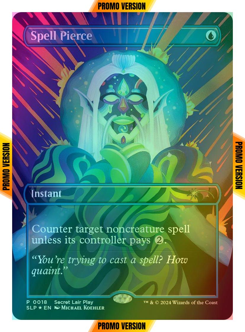 Spell Pierce [0018] [Borderless] [Secret Lair Promo] [Foil]